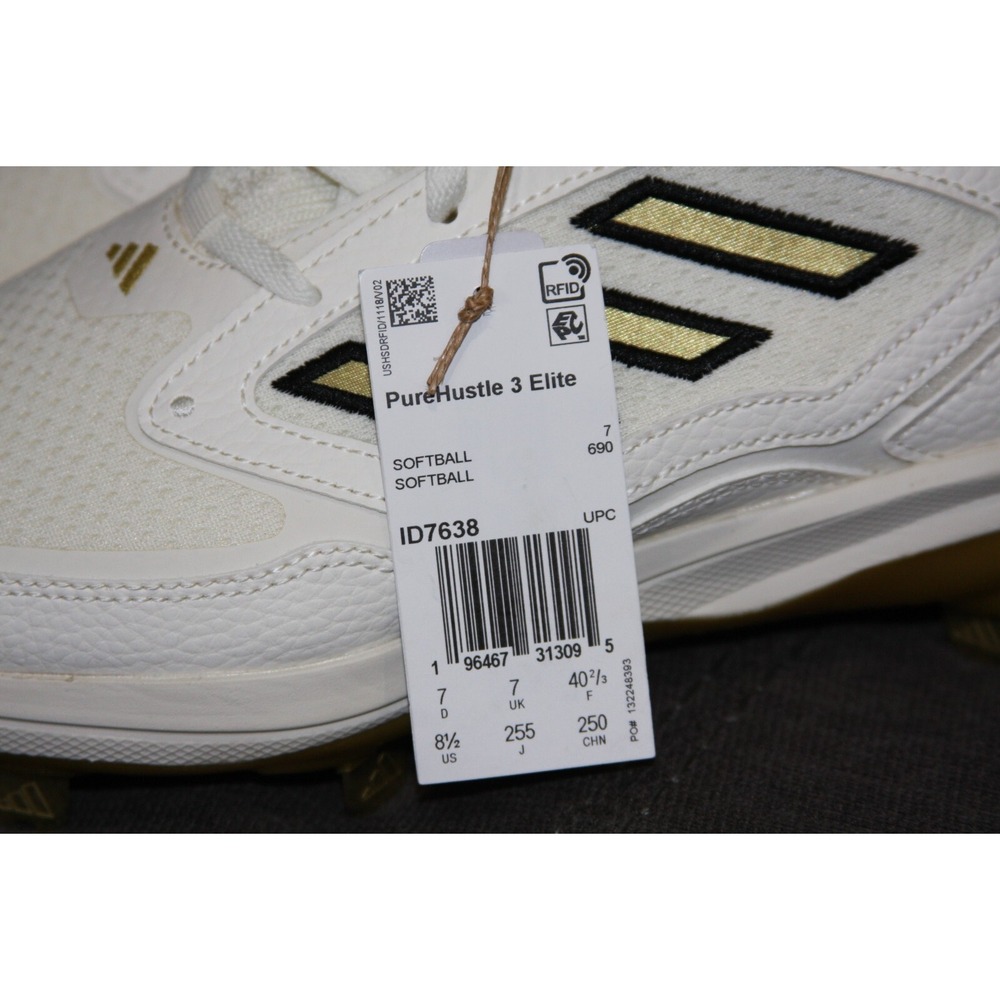 adidas White and Gold Athletic Shoes - Picture 2 of 16